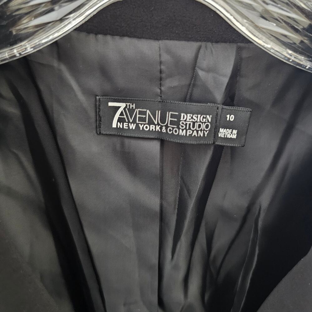 New York & Company 7th Avenue Design Studio Blazer, Black, Size 10 - Picture 4 of 13
